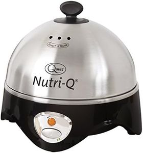 Quest Nutri-Q 34360 Multi-Functional Egg Cooker & Omelette Maker/Boil Up To 7 Eggs At Once/Comes Complete With Poaching & Omelette Trays/Stainless Steel Finish