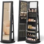 SONGMICS 360° Swivel Jewelry Cabine