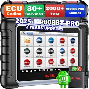 Autel MaxiPRO MP808BT PRO Android 11 Scanner [2 Jahre Kostenlose Updates], 2025 ECU-Codierung auf Händlerebene, Aktualisiert von MS906BT MP808S MP808 MP808BT, Vollständig Bidirektional, 30+ Dienste