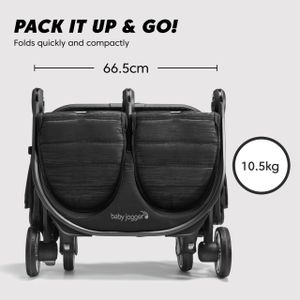 Baby Jogger City Tour 2 Double Pushchair – Lightweight Twin Stroller