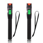 2PCS Visual Fault Locator 30km Fiber Optic Cable Tester Meter Red Light VFL with 2.5mm Universal Connector for FC/SC/ST Adapter Pen for CATV Telecommunications Engineering Maintenance