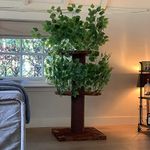 RHRQuality Natural Leaves Cat Scratching Post Stable Brown with Leaves Also for Larger Cats XXL (RHR0399)