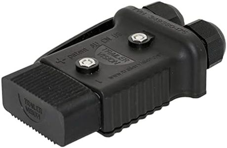 Trailer Vision 175A Anderson Connector Protective Covers - SB 175A Amp Dust Cover Assembly - UV Insulated Protection Compatible with Solar, Marine, Mobile, Industrial, Battery Boxes - 175AA Black