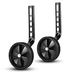 izosen Bicycle Training Wheels for Kids Bike Stabilizers Support Wheels for 12 14 16 18 20 Inch Bicycle (1 Pair, Black)