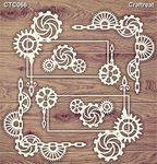 CrafTreat Steampunk Chipboard Embellishments for Card Making and Scrapbooking - Steampunk Corners - Size: 5.5X6 Inches - Laser Cut Chipboard Embellishments for Crafting