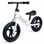 GOCART WITH G LOGO Lightweight Pedal Free Adjustable Seat Kids Balance Rigid Suspension 85 cm Frame Bicycle for Girls and Boys (WHITE, BLACK MAG WHEEL)