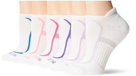 Fruit of the Loom Women's Coolzone No Show with Tab Socks (6 Pack), White Assorted, 3.5-9 UK