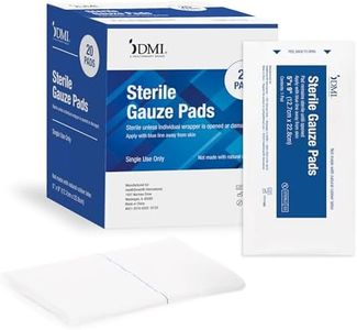 DMI Sterile 20 Pack Abd Abdominal Combine Pads 5x9 Non-Stick Gauze Pads, Individually Wrapped-Highly Absorbent-Latex-Free, Wound Care Dressings Post-Surgery, First Aid Kits, Emts, Hospitals, Home