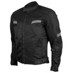 Vance Leather Mens All-Season Reflective Mesh & Textile Motorcycle Jacket w/CE Armor & Removable Liner, Black, 4X-Large