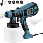 Paint Sprayer, Sunowl 800W Upgraded Fence Paint Spray Gun, 1400ML Electric Paint Sprayer with 4 Nozzles & 3 Patterns, Max 1200ml/Min, 100 DIN-s, HVLP Spray Gun for Fence, Cabinet, Walls, Crafts