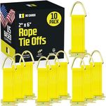 DC Cargo E-Track 2" x 6" Rope Tie-Offs - 10-Pack - E Track Accessories - Rope Tie-Off Cargo Tie-Downs w/E-Track Spring Fittings for Load Securement Tie-Down in Pickups, Trailers, Trucks, Vans, Cars