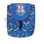 Silverlinen Official Harry Potter Hogwarts Backpack Bag with Waterproof Lining for Kids for Boys and Girls - Blue & Gold (Size: 12x13 Inches)