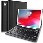 Keyboard Case for Ipad 9.7 inch, QWERTY UK Layout Keyboard with Case for iPad 6th Gen 2018/5th Gen 2017/iPad Pro 9.7/iPad Air 2/iPad Air 1 Wireless Detachable Keyboard and Slim Protective Case Black