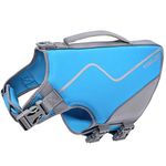 VIVAGLORY Life Jacket for Dogs Water Vest for Dog of Sports Style Pet Safety Vest Comfortable Neoprene Lifejackets Heavy Duty, Blue, Medium