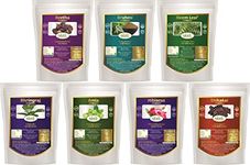 Biotic Natural Amla, Reetha, Bhringraj, Shikakai, Hibiscus, Brahmi And Neem Leaf Powder - 350 Gm (50G Each), Fresh