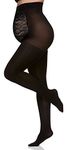 Berkshire Women's Plus-Size Maternity Opaque Pantyhose 5701, Black, C