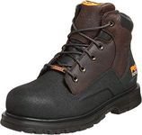 Timberland PRO Men's Powerwelt 6 Inch Steel Safety Toe Waterproof Industrial Work Boot, Rancher Brown, 10.5