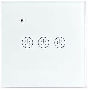 Yagusmart WiFi Smart Wall Light Switch, No Neutral Wire Required,No Hub Required, Compatible with Alexa and Google Home, APP Remote Control, Timing Function, Voice Control(3 Gang)