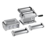 Marcato Atlas 150 Pasta Machine Set + Included Attachments, Pasta Maker, Made in Italy, Pasta Roller for Lasagna, Fettuccine, Tagliolini, Ravioli, Spaghetti, Reginette, Chromed Steel. Model: Multipast