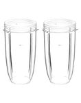 QWORK® 32OZ Juicer Cups Compatible with Nutribullet 600W 900W Blenders, Juicer Replacement Parts (2 Pack)