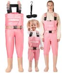 DaddyGoFish Chest Waders for Kids and Adults, Fishing and Hunting Waders with a Pocket and a Wader Hanger