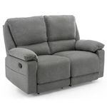 More4Homes SYDNEY FABRIC MANUAL RECLINER SOFA (Grey, 2 Seater)