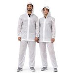 ROBUSTT Unisex EVA Rainsuit Jacket & Pant Set (Pack of 1)|Transparent| Waterproof Raincoat for Men & Women | Hooded Full Body Rain Protection | Lightweight, Reusable Rain Wear for Bike & Outdoor Use