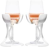 VoChill Stemmed Wine Glass Chiller | Keep the Chill Without Giving Up Your Glass | New Must-Have Wine Accessory | Separable & Refreezable Chill Cradle | Actively Chills Stemware | Quartz, Perfect Pair