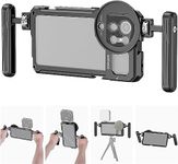 Neewer S23 Ultra Cage Video Rig with Dual Side Handles, 67mm Lens Filter Thread Adapter, All Metal Mobile Phone Stabilizer for Filmmaking Video Recording Compatible with Samsung S23 Ultra, PA021