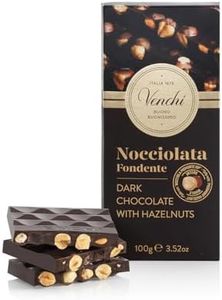 Venchi - Tavoletta di Cioccolato Nocciolato Fondente con Nocciole Piemonte IGP Intere, 100 g - Senza Glutine - Vegano