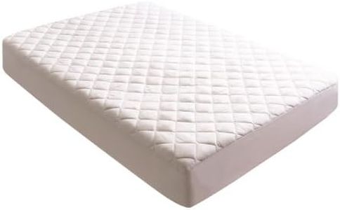 Mediflow Cotton Classic Mattress Pad, Cotton, White, Queen