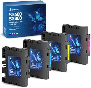 2026 3.09 Sublimation Ink Cartridge Compatible with Sawgrass SG400 SG800 Printer All Versions | No Grid Lines Guaranteed | High-Performance & High-Viscosity Gel Ink | Long-Lasting(4 PK, B/C/M/Y)
