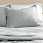 SleepyCat Sateen Cuddle Pillow Solid Case - Pack of 1 | Made of 100% Cotton | 300 TC Buttey Soft Sateen Weave with Envelope Clousre - Denim (Standard Size, 28x18 Inches) 1 Piece