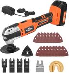 20V Cordless Oscillating Tool Kits, LAZYLAND Brushless Oscillating Multitool with 6-variable speed, Battery and accessories for Cutting, Grinding, Scraping, Sanding