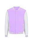 DROBE Lavender Solid Unisex Baseball/University Jacket For Men and Women_M