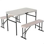 LIFETIME 80352 42 in (107 cm) Recreation Folding Table Set - Almond