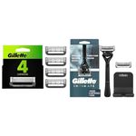 Gillette Mens Razor Blade Refills with Exfoliating Bar by GilletteLabs & Intimate Razor for Men, Men’s Pubic Razor