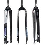 Hanquen 26/27.5/29" Mountain Bike Rigid Forks 1-1/8" Straight Tube Bike Fork Disc Brake Suerlight Carbon MTB Fork for Bicycle