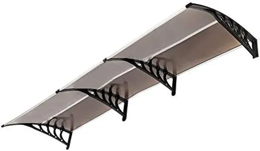 Window Awning Exterior, Awnings for Doors，Door Awnings Exterior Polycarbonate Cover Entry Door Outdoor Patio Awning Canopy, Front Door Overhang Awning for Sun Shutter, UV, Rain and Snow Protection