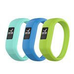 Bexido Strap Compatible with Garmin Vivofit JR/Vivofit JR 2/Vivofit 3,[3 PCS] Soft Silicone Colorful Wristband Sport Accessory Bracelet Replacement Band, Large Small for Kids