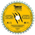 1 x SabreCut SCCSM210_40 210mm 40T x 30mm 25.4mm 20mm 16mm Bore Multi-Material Metal Wood Plastic Circular Saw Blade Compatible with Bosch Dewalt Makita Milwaukee and Many Others