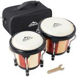 EastRock Bongo Drum 4” and 5” Bongos Drum Set for Adults Beginners Professionals Tunable Wood and Metal Drum Percussion Instruments with Tuning Wrench