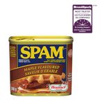 SPAM® Maple Flavoured Luncheon Meat - Premium Quality Shelf-Stable Canned Meat for Easy Sweet and Savoury Quick Meals - Versatile for Breakfast, Lunch, and Dinner Recipes - 340 GRAMS (Pack of 12)