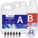 BSCPAM Epoxy Resin Kit 70OZ - Epoxy Resin Crystal Clear - Anti-Yellowing & High Gloss Shine for Jewelry, Wood Table Top, River Table, Resin Molds, DIY Art Crafts Projects, Mix 1:1 Ratio