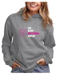 Tstars Eat Sleep Volleyball Repeat Women's Volleyball Gift Women Hoodie Small Gray