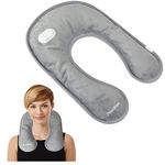 Almineez Rechargeable 2 in 1 Electric Neck & Shoulder Hot Water Bottle Massaging Heat Pad Therapy U Shaped - Soothing Heat Relieves Back Pain