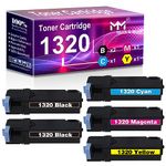 MM MUCH & MORE Compatible Toner Cartridge Replacement for Dell 1320C 310-9058 310-9060 310-9062 310-9064 High Yield to Used with Color Laser 1320c Printer (2 x Black, Cyan, Magenta, Yellow) 5-Pack