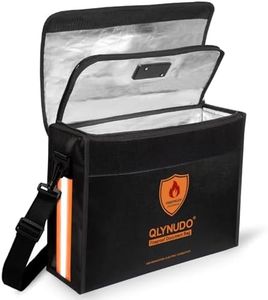 Fireproof Document Bag with TSA Lock - 17x12x5.5" Extra Large Fireproof Box for Documents, Reinforced Bottom File Organizer for 3-Ring Binders & Laptop, Waterproof Emergency Grab-and-Go Safe Bag