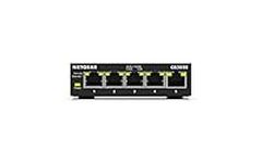 NETGEAR 5 Port Gigabit Ethernet Managed Network Switch (GS305E) - Desktop or Wall Mount, Home Network Hub, Office Ethernet Splitter, Silent Operation