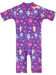 Harry Bear Girls Surfsuit Sea Life Purple 4-5 Years